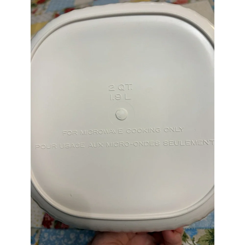 Rubbermaid Microwave Cookware 3, 2 & 1 Quart Casserole Bowls Lid Lot Of 5 Vtg